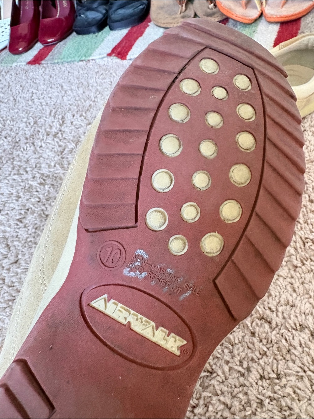 Beige Suede Casual Sneakers - Picture 3 of 3